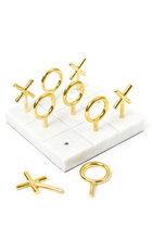 JA Brass Tic-Tac-Toe Set:Gold :One Size